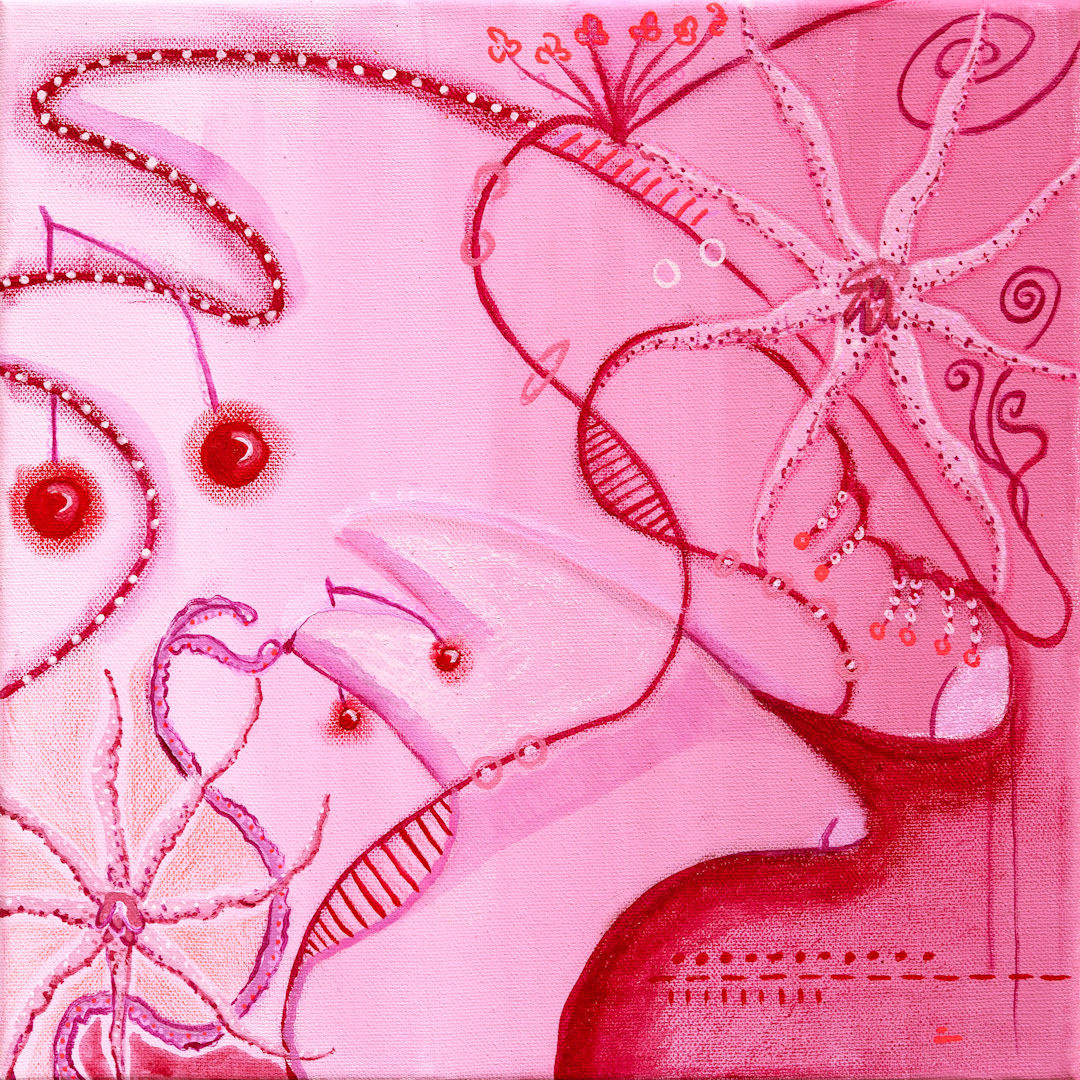 Naissance - 30cm x 30cm Original sur toile : 280€ TTC Print numéroté : 50€ TTC